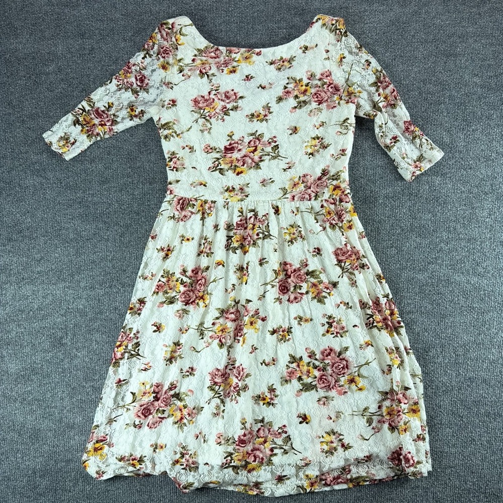 Jessica Howard Floral Lace Fit & Flare Dress Ivory 10 Fall Wedding Homecoming